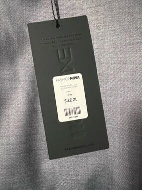 Fashion Nova Grey Long Sleeve Dress